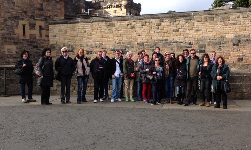 The group on a visit to Edinburgh Castle